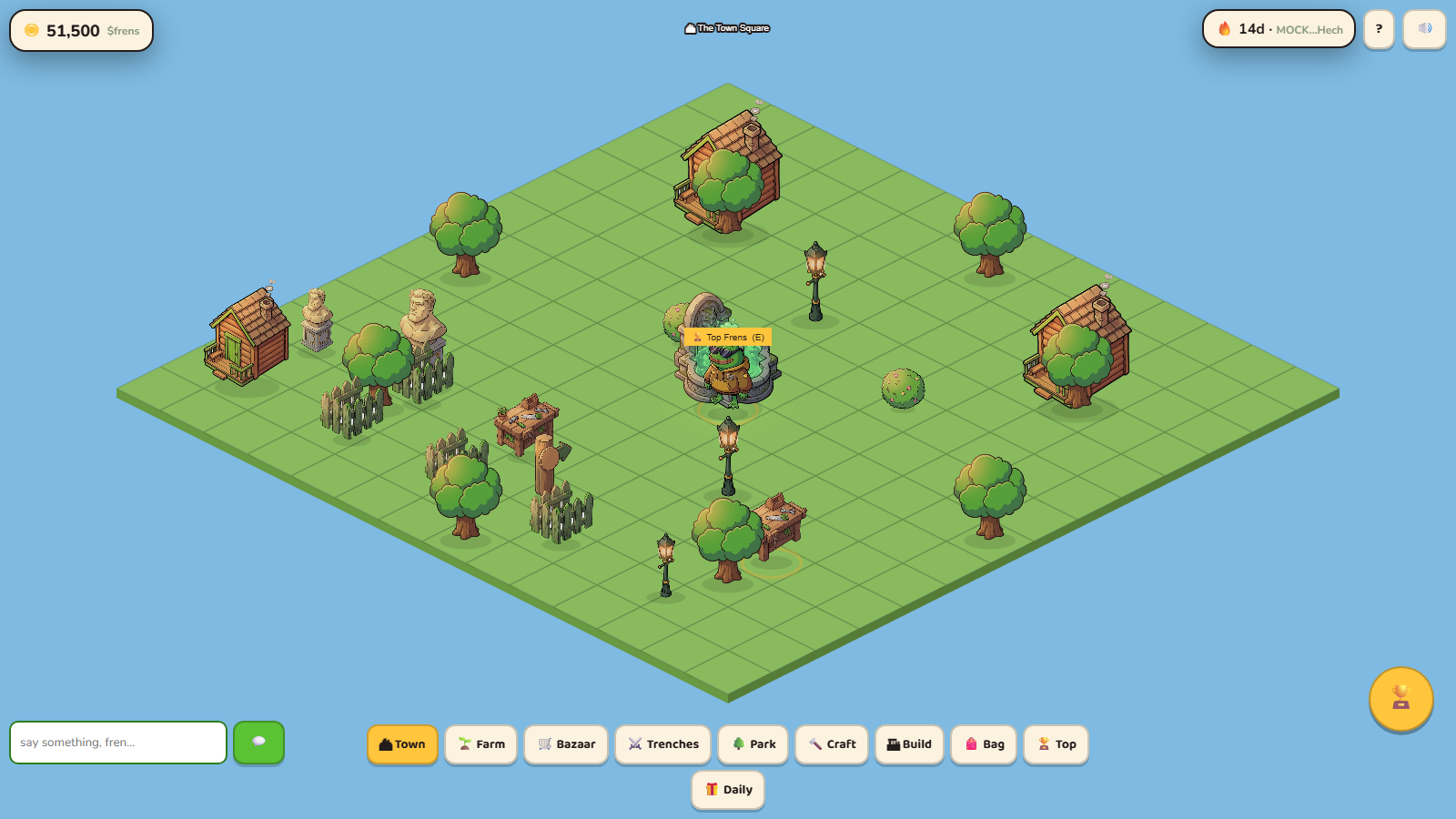 The Town Square — your built fren base